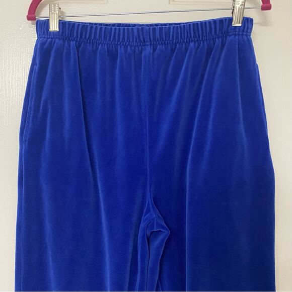 ON YOUR MARK ATHLETIC • Vintage Blue Velvet Sweatpants Bottoms - Picture 3 of 5